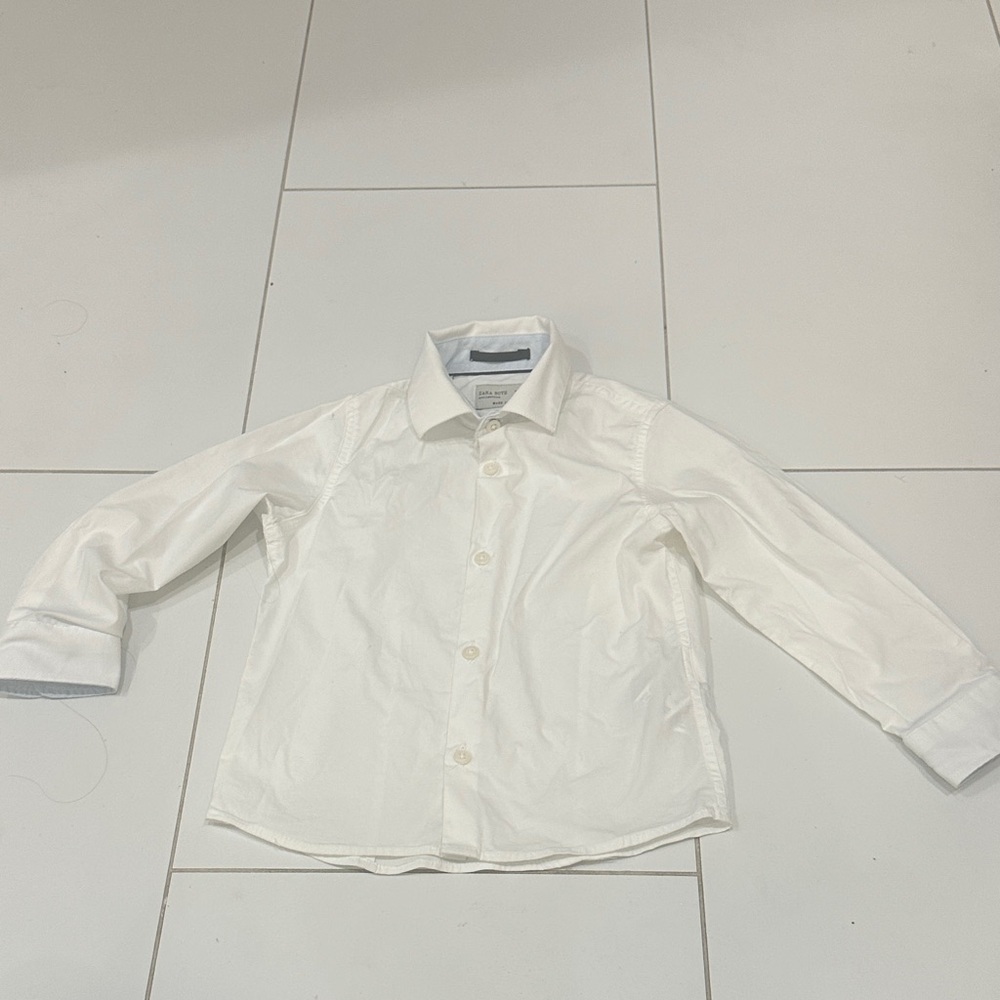 Zara Classic White Kids Shirt 4 Boys button down